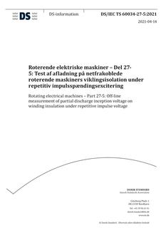DANSK DS/IEC TS 60034-27-5