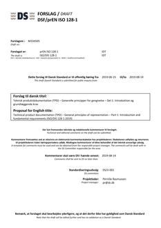 DANSK DSF/PREN ISO 128-1