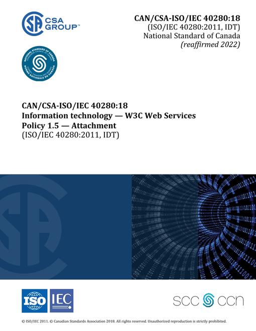 CAN/CSA-ISO/IEC 40280:18 (R2022)
