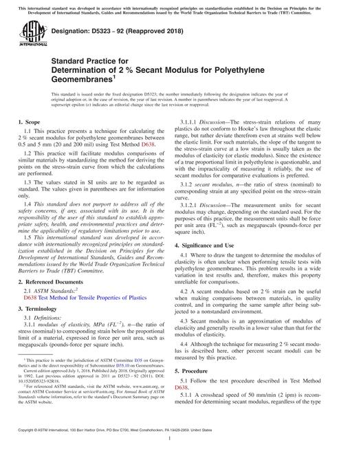 ASTM D5323-92(2018)