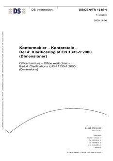 DANSK DS/CEN/TR 1335-4