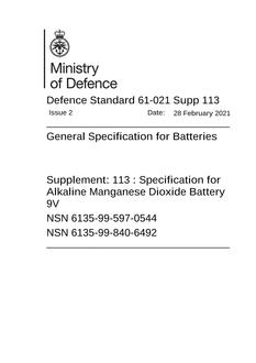 MODUK DEF STAN 61-021: SUPP 113