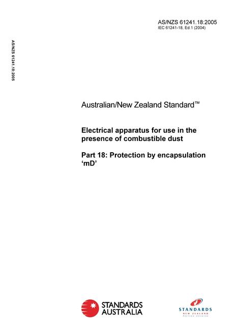AS/NZS 61241.18:2005