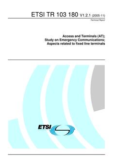 ETSI TR 103 180