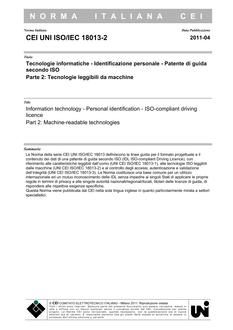 CEI UNI ISO/IEC 18013-2