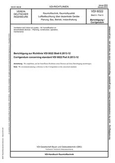 VDI VDI 6022 BLATT 6 BERICHTIGUNG