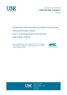 AENOR UNE-EN ISO 14698-1