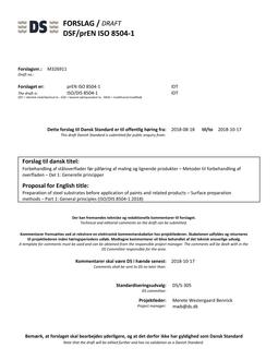 DANSK DSF/PREN ISO 8504-1