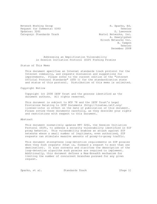 IETF RFC 5393