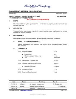 FORD ESL-M8G215-A