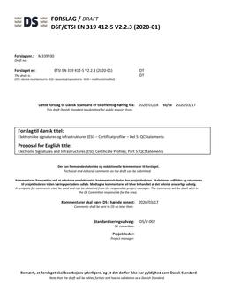 DANSK DSF/ETSI EN 319 412-5 V2.2.3 (2020-01)