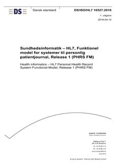 DANSK DS/ISO/HL7 16527