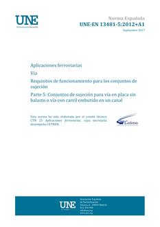 AENOR UNE-EN 13481-5+A1