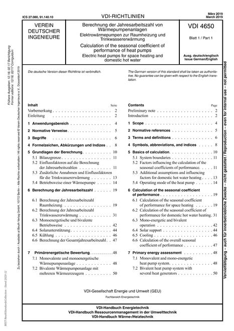 VDI VDI 4650 BLATT 1