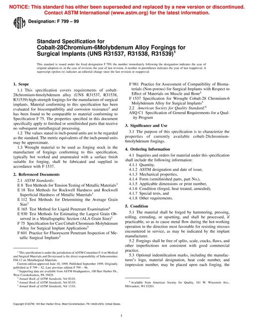 ASTM F799-99