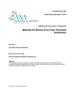 ASA S3.21-2004 (R2023)
