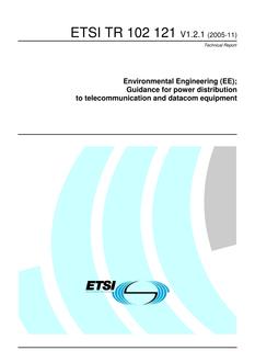 ETSI TR 102 121