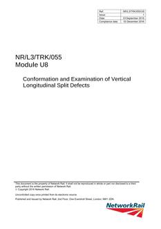 NR NR/L3/TRK/055/U8 ISSUE 1