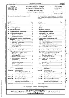 VDI VDI 2015 BLATT 1