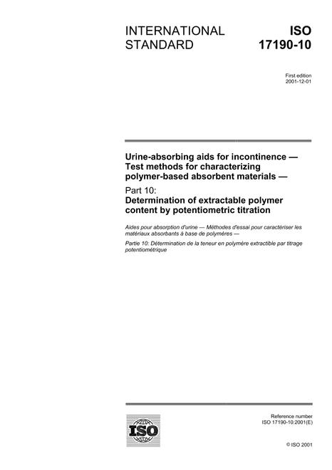 ISO 17190-10:2001