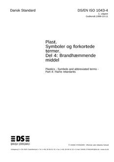 DANSK DS/EN ISO 1043-4