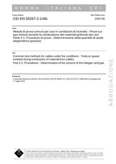 CEI EN 50267-2-1