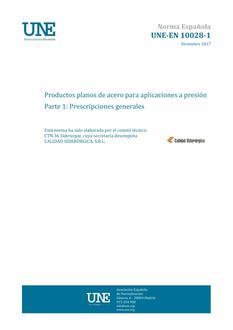 AENOR UNE-EN 10028-1