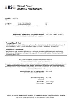 DANSK DSF/EN ISO 7932/PRA1
