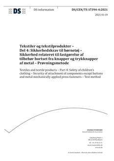 DANSK DS/CEN/TS 17394-4