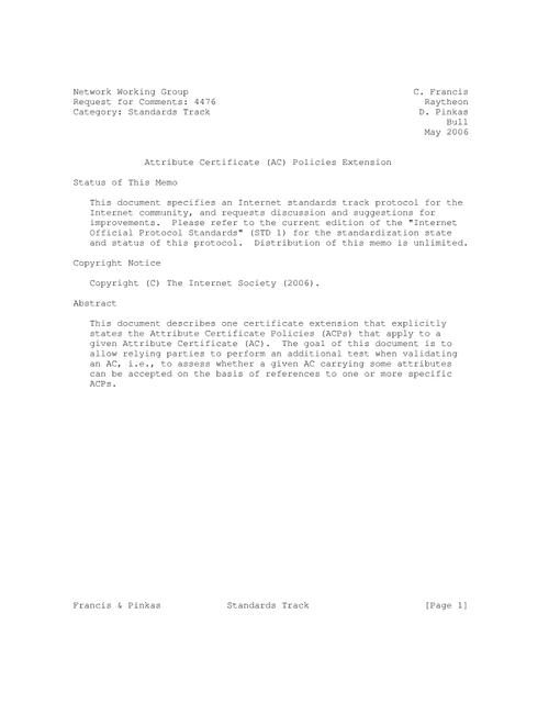 IETF RFC 4476