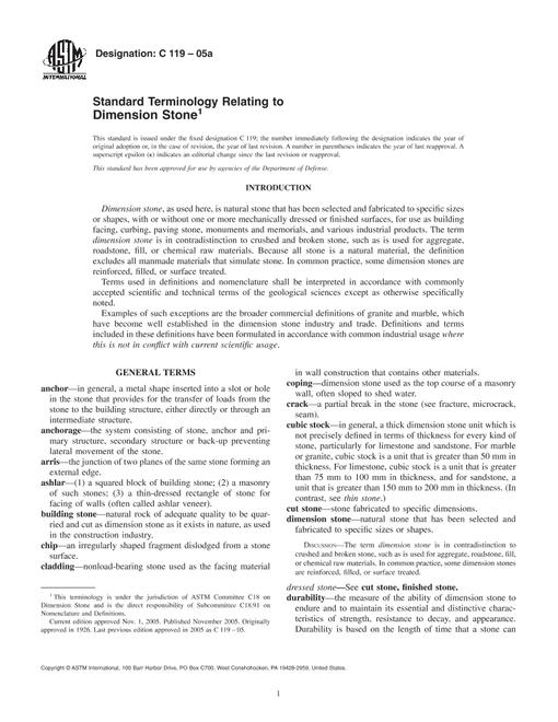 ASTM C119-05a