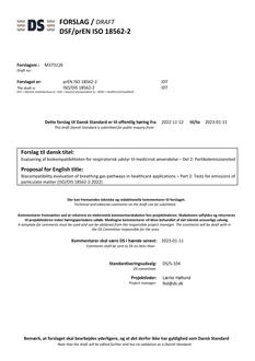 DANSK DSF/PREN ISO 18562-2
