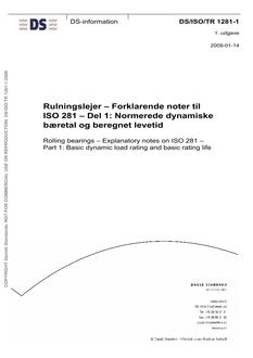 DANSK DS/ISO/TR 1281-1