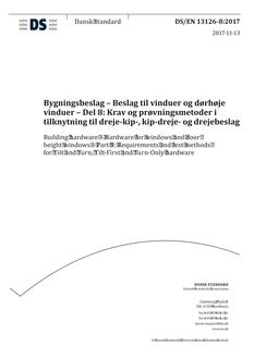 DANSK DS/EN 13126-8