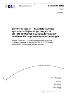 DANSK DS/CEN/TR 15592
