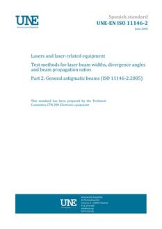 AENOR UNE-EN ISO 11146-2