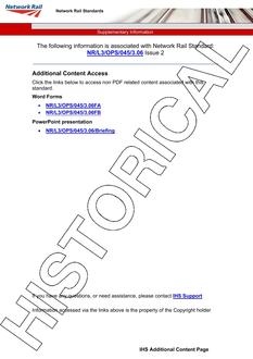 NR NR/L3/OPS/045/3.06 ISSUE 2