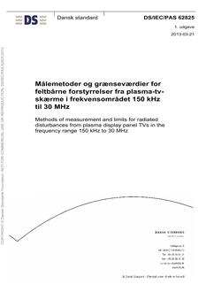 DANSK DS/IEC/PAS 62825