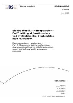 DANSK DS/EN 60118-7