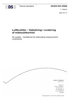 DANSK DS/EN ISO 20988