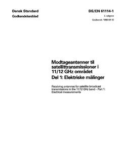DANSK DS/EN 61114-1