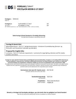 DANSK DSF/FPREN 60598-2-17