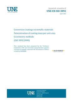 AENOR UNE-EN ISO 3892