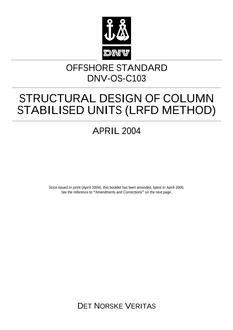 DNV DNV-OS-C103