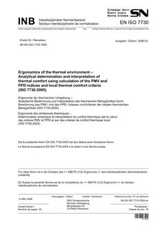 SNV SN EN ISO 7730