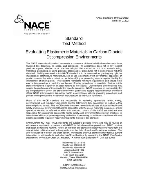 NACE TM0192-2012