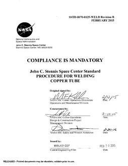 NASA SSTD-8070-0125-WELD Rev. B