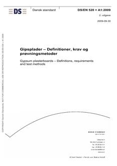 DANSK DS/EN 520 + A1