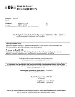 DANSK DSF/PREN ISO 11737-2