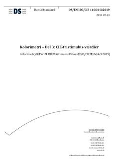 DANSK DS/EN ISO/CIE 11664-3